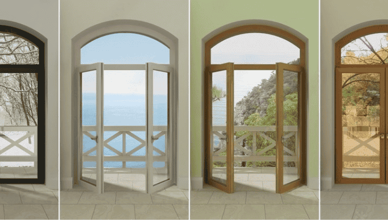 upvc curved windows